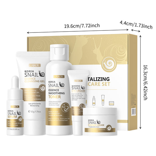 🐌 مجموعة لايكو الكورية لتجديد البشرة بخلاصة الحلزون (5 قطع)